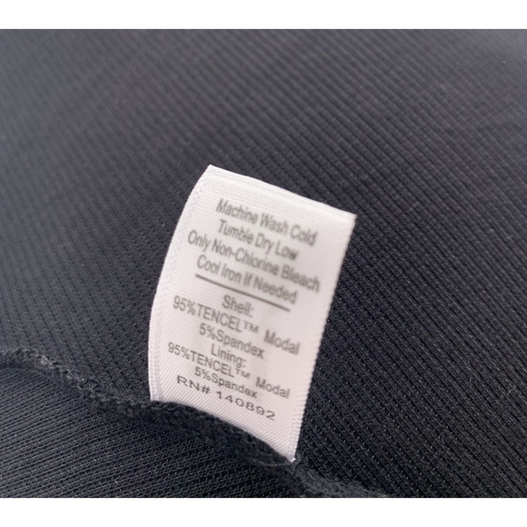 NWT Marine Layer Lexi Fit & Flare Midi Dress Black Ribbed Beach Boho XL - Picture 11 of 14